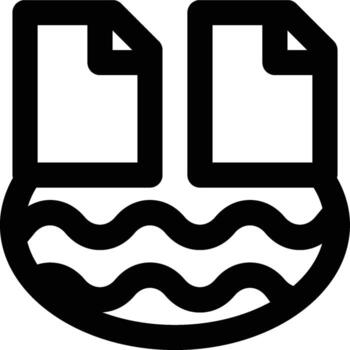 Data Lake, Data Repository, Raw Data Outline Icon vector