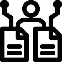 Data Scientist, Data Analyst, Professions Outline Icon vector