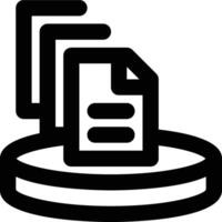 Big Data, Data Science, Data Outline Icon vector