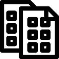 Structured Data, Formatted, Data Outline Icon vector