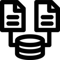 Database, Database Management, Data Outline Icon vector