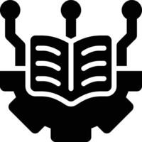 Machine Learning, Data Science Glyph Solid Icon vector