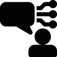 Computational Linguistics, NLP, Natural Language Glyph Solid Icon vector