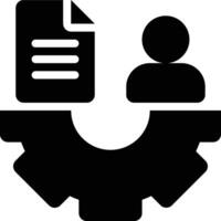 Data Engineer, Data Analyst, Data Scientist Glyph Solid Icon vector