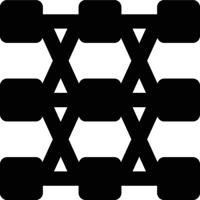 Deep Learning, Algorithm, Neural Network Glyph Solid Icon