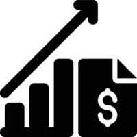 Econometrics, Economy, Statistics Glyph Solid Icon vector