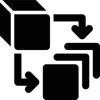 Dimension Reduction, Dimensionality Reduction, Reduction Glyph Solid Icon vector