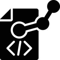 Data Science, Programming, Coding Glyph Solid Icon vector