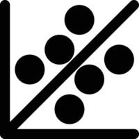 Regression, Linear Regression, Statistics Glyph Solid Icon vector