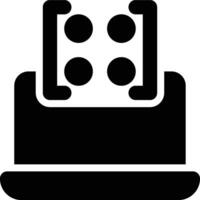 Matrix, Computer, Data Science Glyph Solid Icon vector