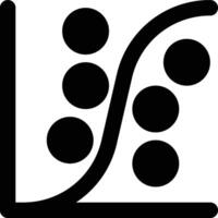 Logistic Regression, Regression, Statistics Glyph Solid Icon vector