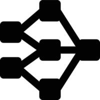 Neural Network, Deep Learning, Algorithm Glyph Solid Icon vector
