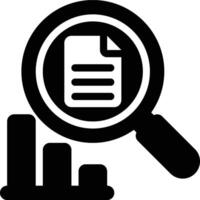 Data Analysis, Data Analytics, Data Glyph Solid Icon vector