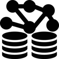 NoSQL, No SQL, Database Glyph Solid Icon vector