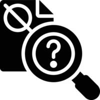 Null Hypothesis, Null, Hypothesis Glyph Solid Icon vector