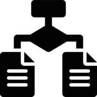 Algorithm, Flow Chart, Activity Glyph Solid Icon vector
