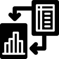 Pivot Table, Data Visualization, Data Glyph Solid Icon vector