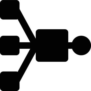 Perceptron, Algorithm, Neural Network Glyph Solid Icon vector