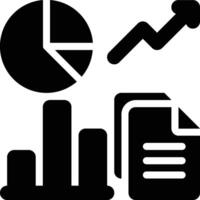 Statistics, Data Visualization, Data Glyph Solid Icon vector