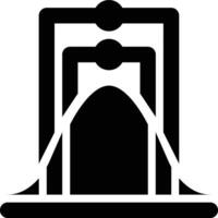 Standard Deviation, Statistics, Curve Glyph Solid Icon vector