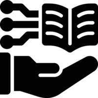Supervised Learning, Machine Learning, SVM Glyph Solid Icon vector
