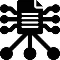 Data Driven, Decisions, Decision Making Glyph Solid Icon vector
