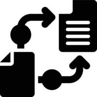 Data Enrichment, Data, Enhancement Glyph Solid Icon vector