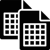 Dataset, Data Sheet, Data Glyph Solid Icon vector