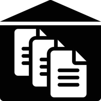 Data Warehouse, Data Collection, Data Source Glyph Solid Icon vector