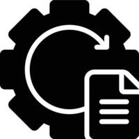 Data Preprocessing, Data Processing, Data Management Glyph Solid Icon vector