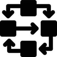 Bayesian Network, Bayes Theory, Bayesian Glyph Solid Icon vector