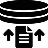 Data Loading, Loading, Upload Glyph Solid Icon vector
