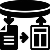 ETL, Extraction, Transformation Glyph Solid Icon vector