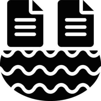 Data Lake, Data Repository, Raw Data Glyph Solid Icon vector