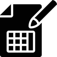 Imputation, Filling, Dataset Glyph Solid Icon vector
