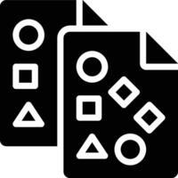 Unstructured Data, Raw Data, Qualitative Data Glyph Solid Icon vector