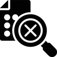 Sampling Error, Error, Data Error Glyph Solid Icon vector