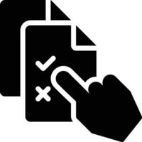 Training Set, Test Set, Training Glyph Solid Icon vector