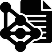 Synthetic Data, Data Science, Artificial Intelligence Glyph Solid Icon vector