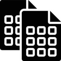 Structured Data, Formatted, Data Glyph Solid Icon vector