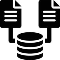 Database, Database Management, Data Glyph Solid Icon vector