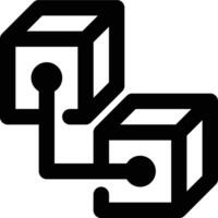 Blockchain, Block Chain, Network Outline Icon vector