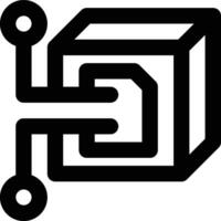 Blockchain Data, Block Chain, Blockchain Outline Icon vector