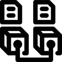 Block Depth, Block Index, Blockchain Outline Icon vector
