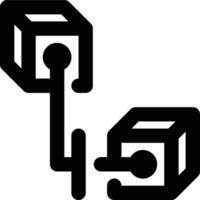 Blockchain, Block Chain, Air Gap Outline Icon vector