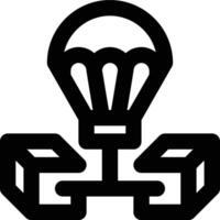 Blockchain Airdrop, Blockchain, Block Chain Outline Icon vector