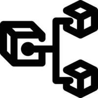 Hard Fork, Blockchain, Block Chain Outline Icon vector