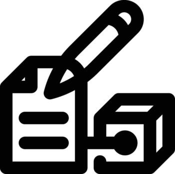 Smart Contract, Blockchain, Block Chain Outline Icon vector