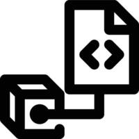 Smart Contract, Programming, Blockchain Outline Icon vector