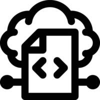 Smart Contract, Contract, Blockchain Outline Icon vector
